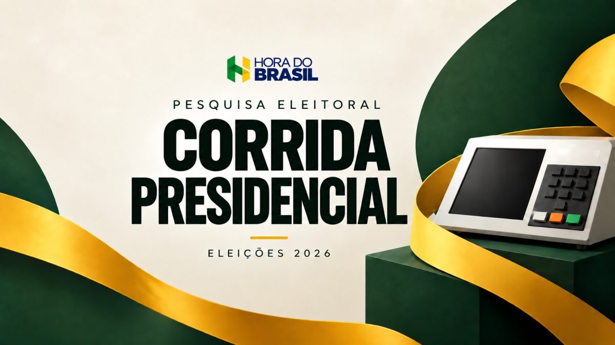 Arte: Pesquisa eleitoral – Corrida presidencial – Eleições 2026