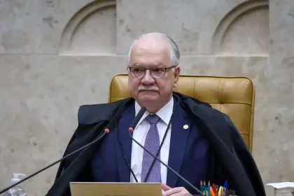 Ministro Edson Fachin em sessão do Supremo Tribunal Federal.