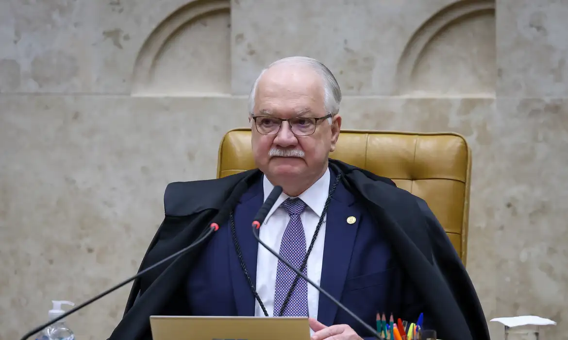 Ministro Edson Fachin em sessão do Supremo Tribunal Federal.