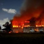 Incêndio em prédio da Universidade Federal de Pernambuco.