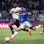Lance de partida entre Cruzeiro e São Paulo. Imagem de arquivo.